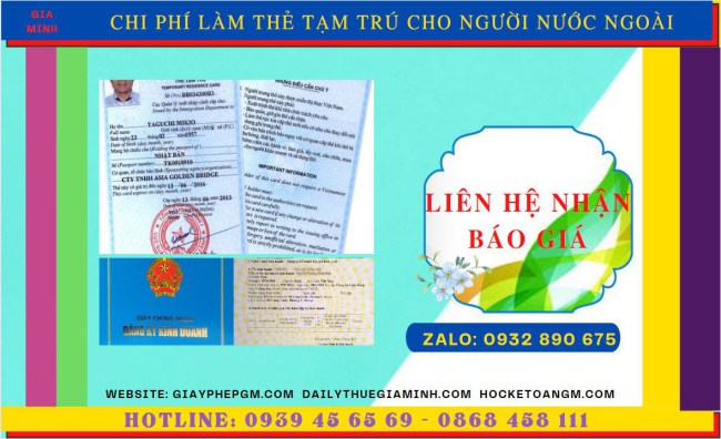 Chi phí xin cấp thẻ tạm trú cho người nước ngoài tại Phú Quốc