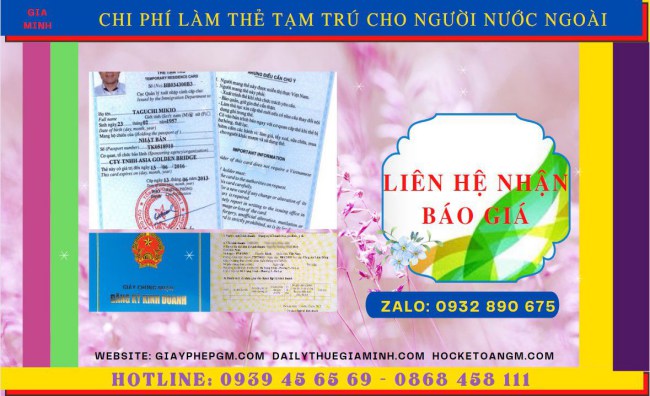 Chi phí xin cấp thẻ tạm trú cho người nước ngoài tại Quảng Ninh
