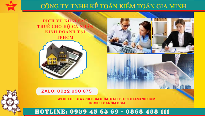 Dịch vụ lập sổ sách kế toán kê khai thuế hộ kinh doanh tại Thành Phố Hồ Chí Minh