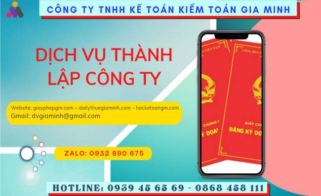 Dịch vụ thành lập công ty san lấp mặt bằng tại Bạc Liêu 