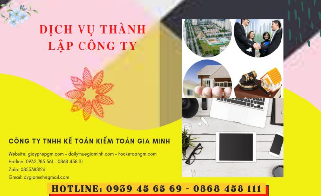 Dịch vụ thành lập công ty san lấp mặt bằng tại Đắk Lắk 