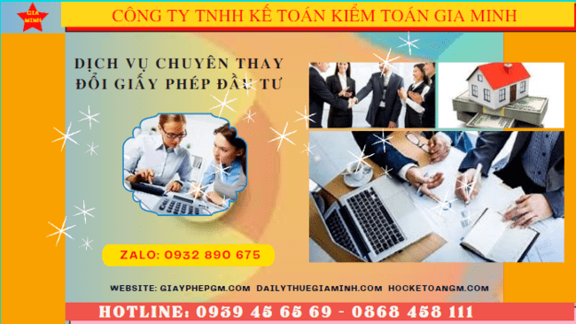 DỊCH VỤ CHUYÊN THAY ĐỔI GIẤY PHÉP ĐẦU TƯ TẠI TP HỒ CHÍ MINH 4 Dịch vụ thay đổi giấy chứng nhận đăng ký đầu tư tại TP Hồ Chí Minh