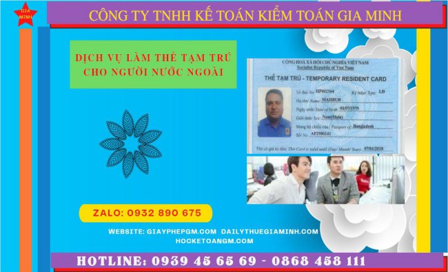 Hồ sơ xin cấp thẻ tạm trú cho người nước ngoài tại Cao Bằng