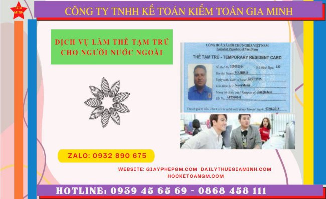 Hồ sơ xin cấp thẻ tạm trú cho người nước ngoài tại Hà Nội