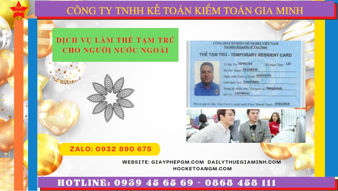 Hồ sơ xin cấp thẻ tạm trú cho người nước ngoài tại Lai Châu