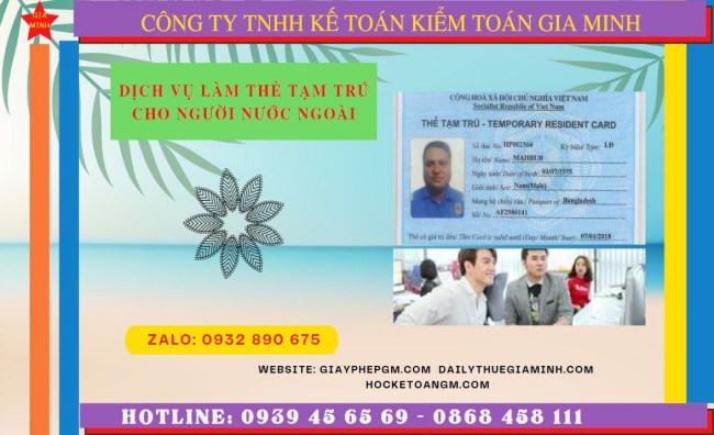 Hồ sơ xin cấp thẻ tạm trú cho người nước ngoài tại Nam Định