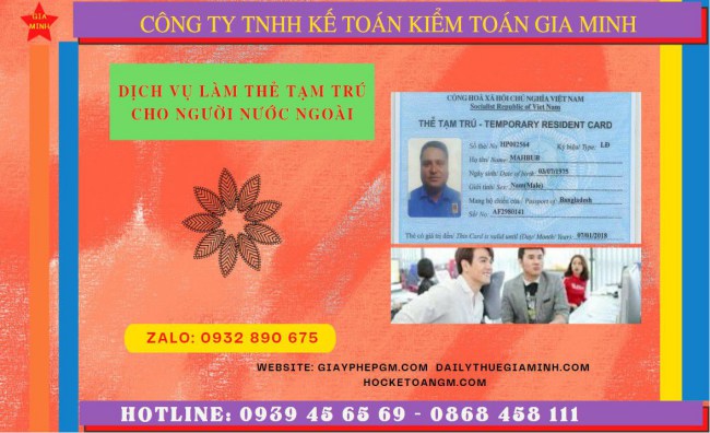 Hồ sơ xin cấp thẻ tạm trú cho người nước ngoài tại Phú Quốc