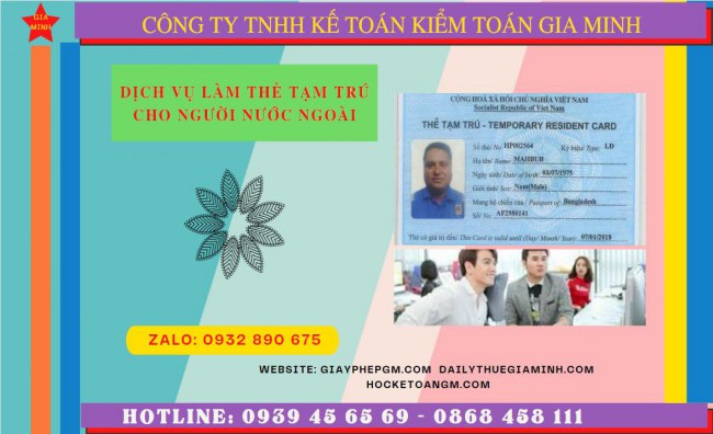 Hồ sơ xin cấp thẻ tạm trú cho người nước ngoài tại Thành Phố Hải Phòng