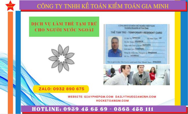 Hồ sơ xin cấp thẻ tạm trú cho người nước ngoài tại TPHCM
