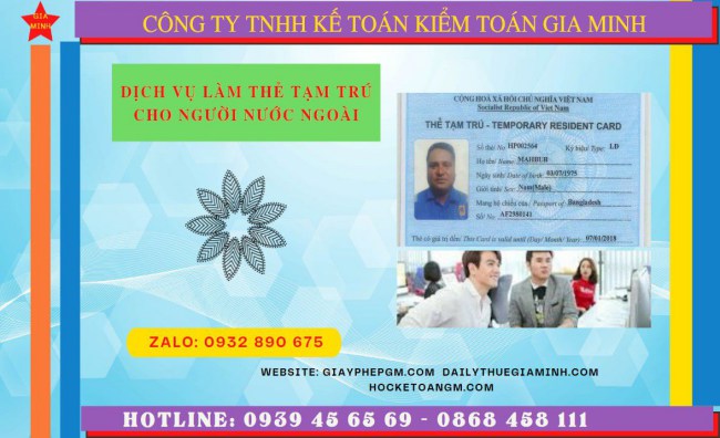 Hồ sơ xin cấp thẻ tạm trú cho người nước ngoài tại Yên Bái
