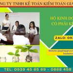 Hộ kinh doanh cá thể có phải kê khai thuế 6 ớng dẫn khai, nộp thuế đối với hộ kinh doanh