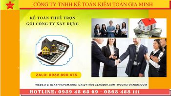 Kế toán thuế trọn gói công ty xây dựng 