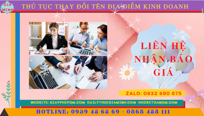 Thay đổi tên địa điểm kinh doanh doanh hết bao nhiêu tiền tại TPHCM