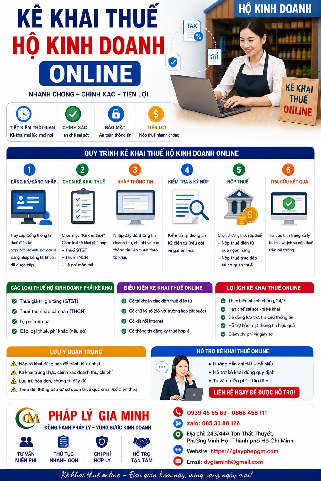 Kê khai thuế hộ kinh doanh online