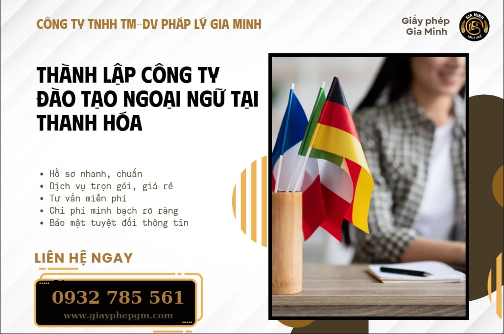 Hướng dẫn thành lập công ty đào tạo ngoại ngữ tại Thanh Hóa
