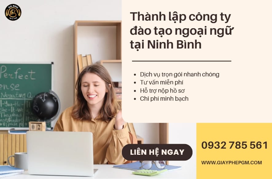 Thủ tục thành lập công ty đào tạo ngoại ngữ trọn gói tại Ninh Bình