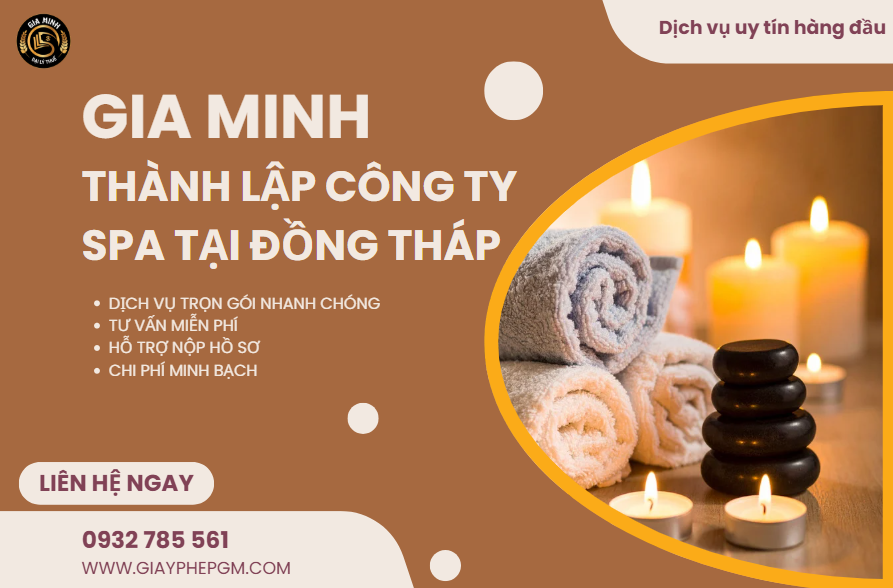 Thành lập công ty spa tại Đồng Tháp – Hướng dẫn chi tiết 2025