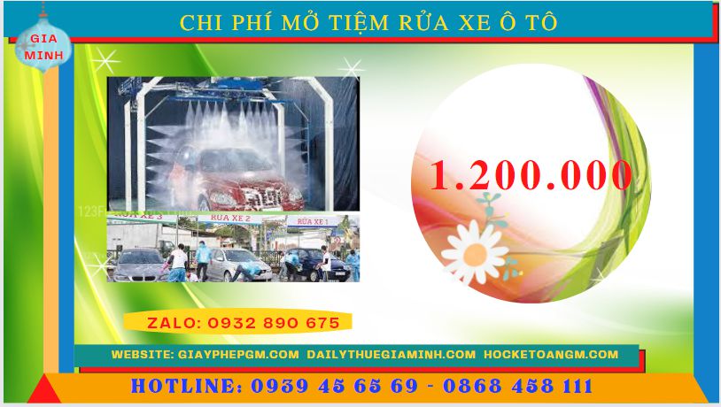 Mở tiệm rửa xe ô tô cần bao nhiêu tiền tại Quận Thanh Xuân - Hà Nội