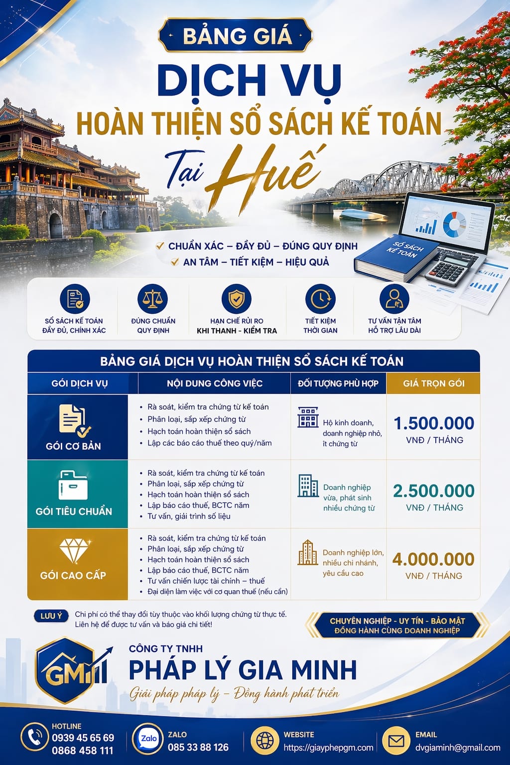 Làm báo cáo thuế hộ kinh doanh tại Huế chuyên nghiệp
