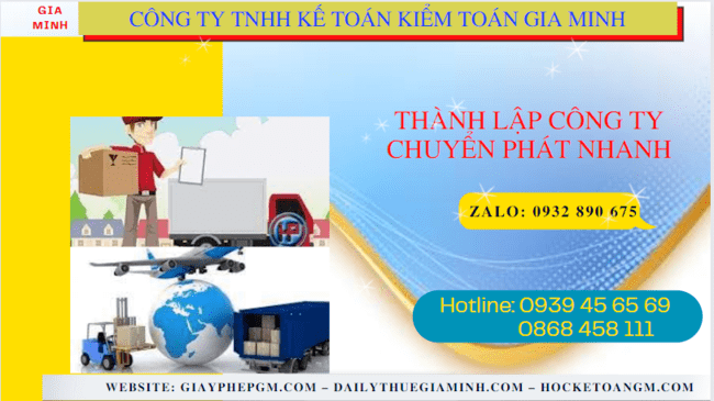 THÀNH LẬP CÔNG TY CHUYỂN PHÁT NHANH TẠI QUẬN THANH XUÂN - HÀ NỘI 6 Thủ tục điều kiện thành lập công ty chuyển phát nhanh tại Quận Thanh Xuân - Hà Nội