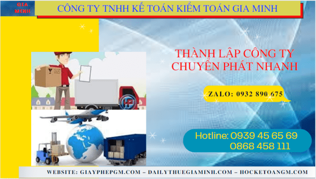 THÀNH LẬP CÔNG TY CHUYỂN PHÁT NHANH TẠI HUYỆN CHƯƠNG MỸ - HÀ NỘI 6 Thủ tục điều kiện thành lập công ty chuyển phát nhanh tại Huyện Chương Mỹ - Hà Nội