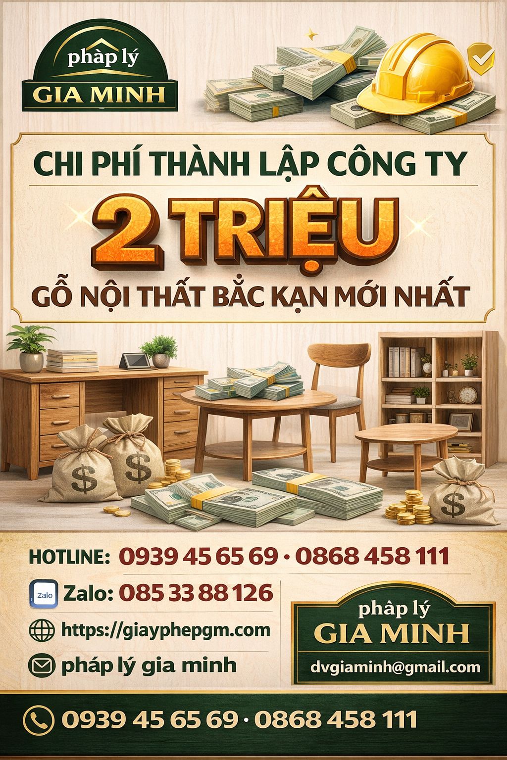 Chi phí mở công ty đồ gỗ nội thất Sơn La
