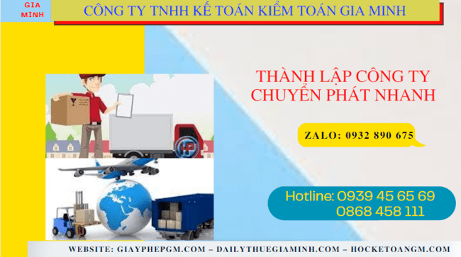 Thành lập công ty chuyển phát nhanh tại thành phố thủ đức 6 Thủ tục điều kiện thành lập công ty chuyển phát nhanh tại Thành Phố Thủ Đức - TPHCM