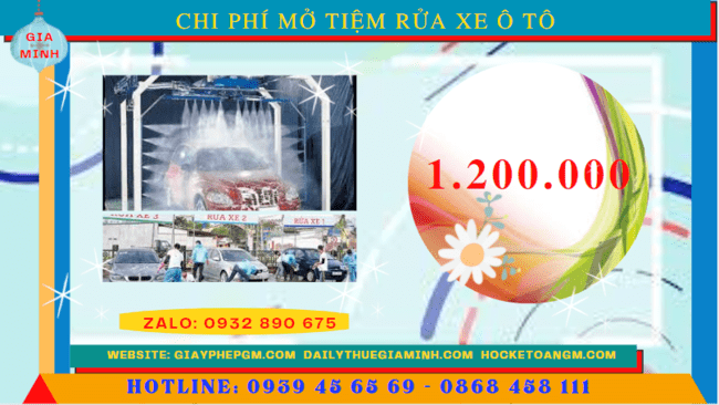 Mở tiệm rửa xe ô tô cần bao nhiêu tiền tại Quận 6 - TPHCM