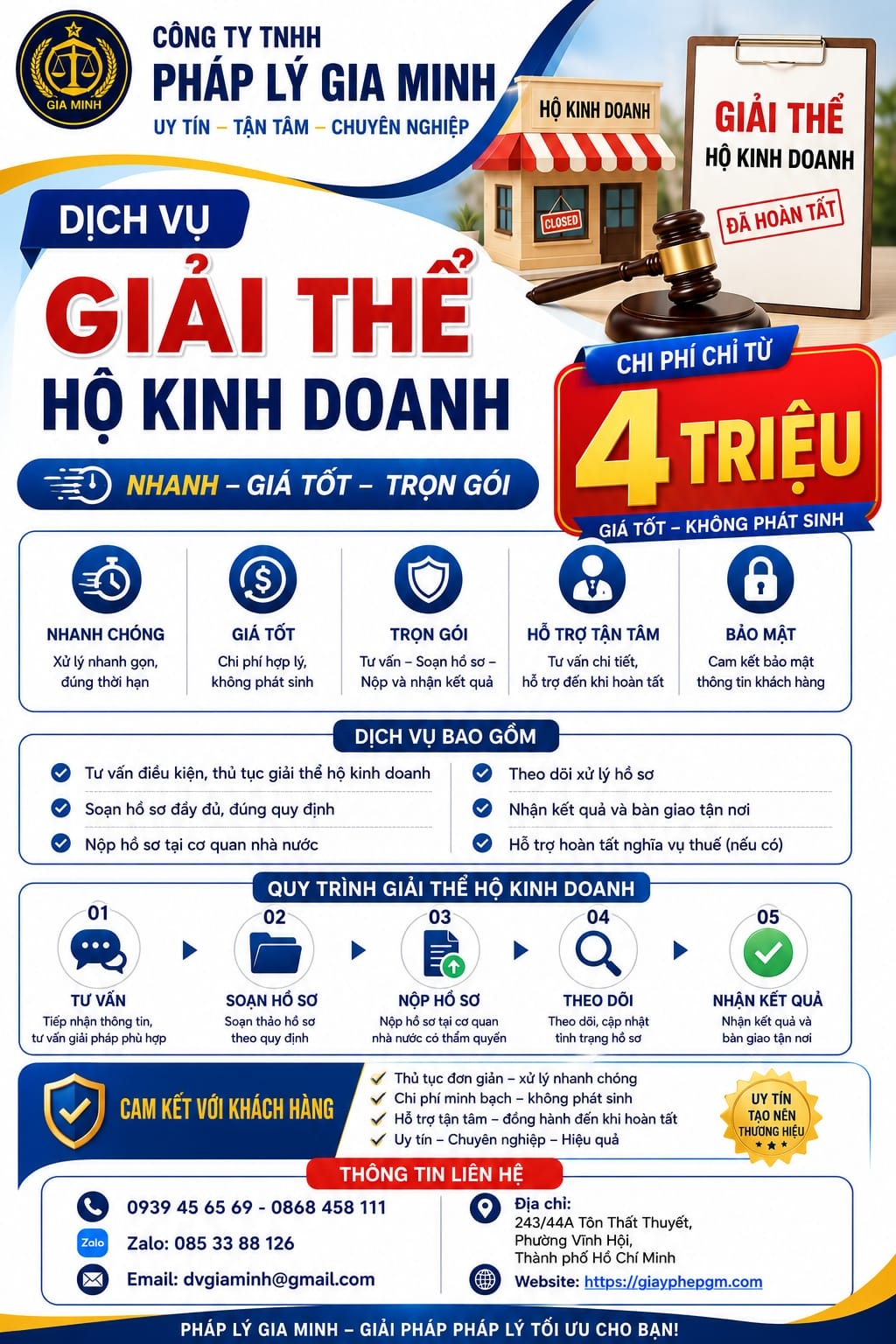 Dịch vụ giải thể hộ kinh doanh trọn gói tại Lào Cai 