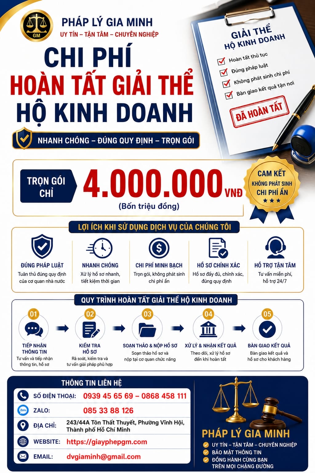 Dịch vụ giải thể hộ kinh doanh trọn gói tại Phú Thọ