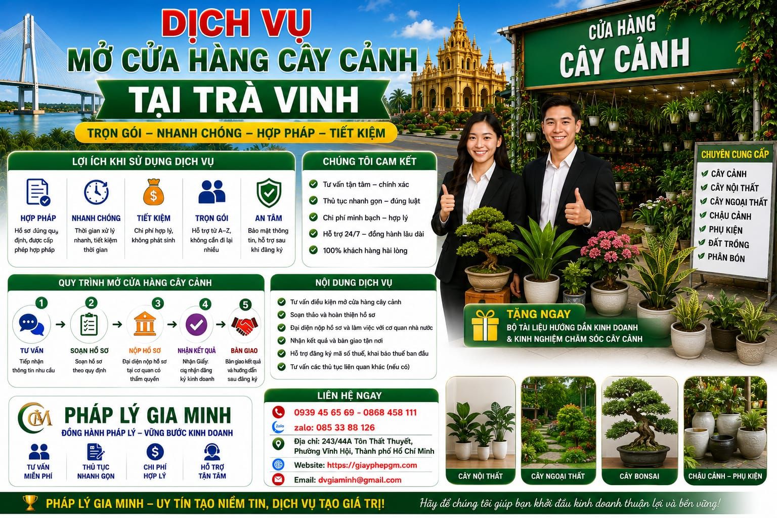Dịch vụ mở cửa hàng cây cảnh