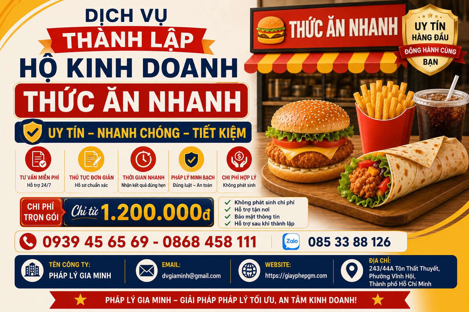 MỞ CỬA HÀNG KINH DOANH THỨC ĂN NHANH TẠI HÀ NỘI 7 Dịch vụ thành lập hộ kinh doanh cá thể tại Hà Nội