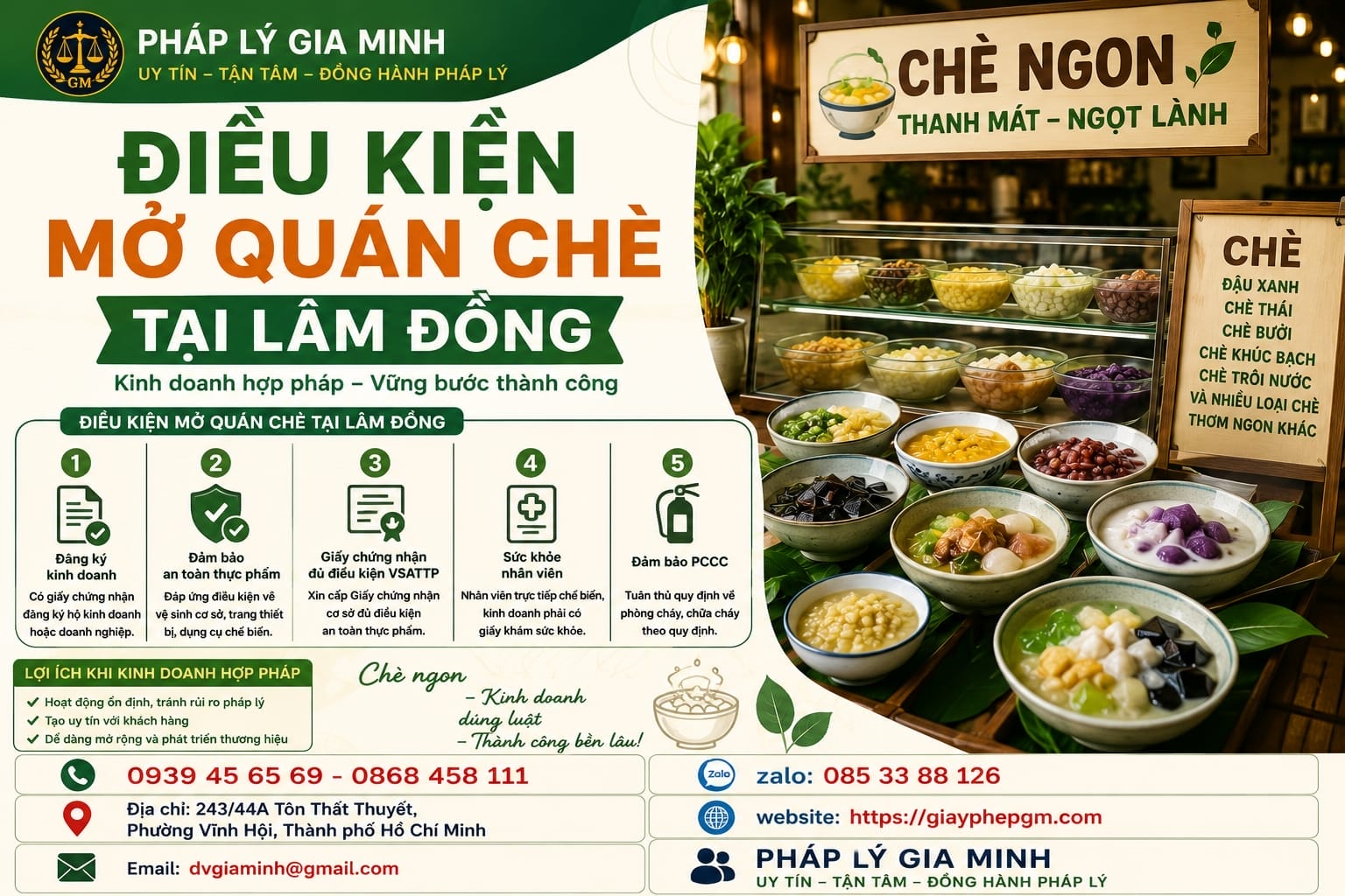 KINH DOANH QUÁN CHÈ TẠI LÂM ĐỒNG CẦN THỦ TỤC GÌ? 7 Điều kiện mở quán chè tại Lâm Đồng