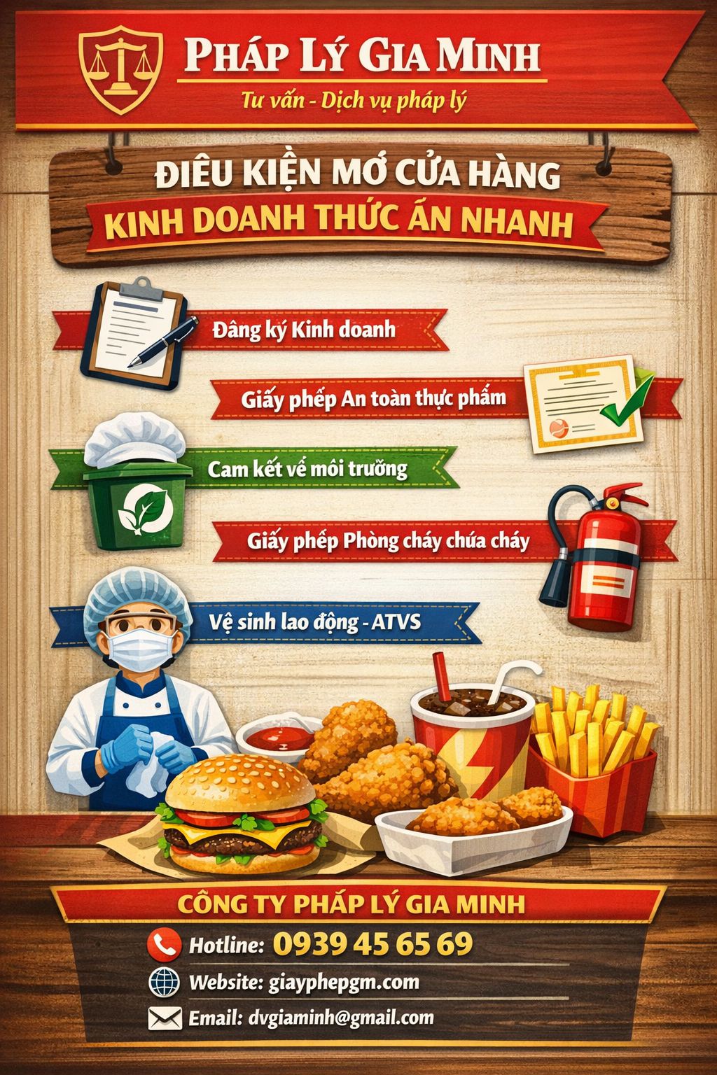 Điều kiện mở quán thức ăn nhanh tại Bắc Giang