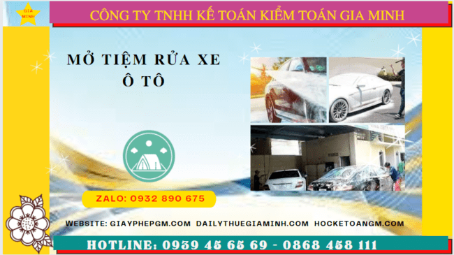 Mở tiệm rửa xe ô tô cần những gì tại Quận 6 - TPHCM
