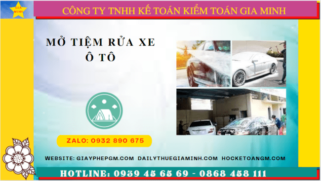 Mở tiệm rửa xe ô tô cần những gì tại Quận 8 - TPHCM