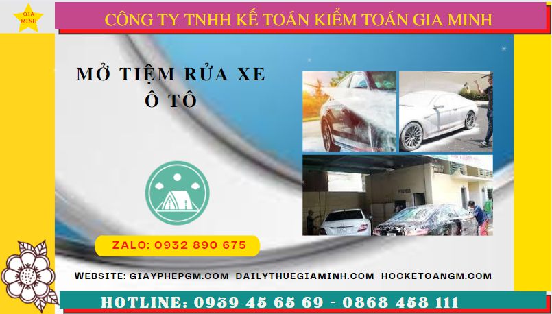 Mở tiệm rửa xe ô tô cần những gì tại Quận 12 - TPHCM