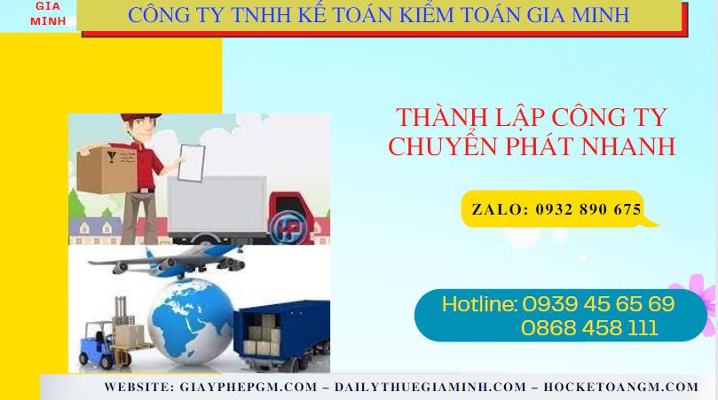 Thủ tục điều kiện thành lập công ty chuyển phát nhanh tại Cà Mau
