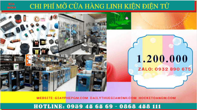 Thành lập cửa hàng kinh doanh bán linh kiện điện tử bao nhiêu tiền tại Huyện Chương Mỹ - Hà Nội