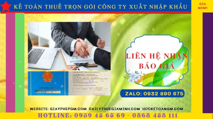 Chi phí dịch vụ kế toán công ty xuất nhập khẩu tại Bắc Giang
