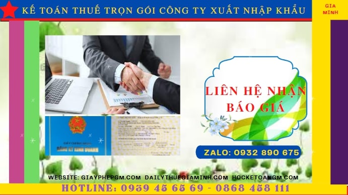 Kế toán thuế trọn gói công ty xuất nhập khẩu tại điện biên 5 Chi phí dịch vụ kế toán công ty xuất nhập khẩu tại Điện Biên