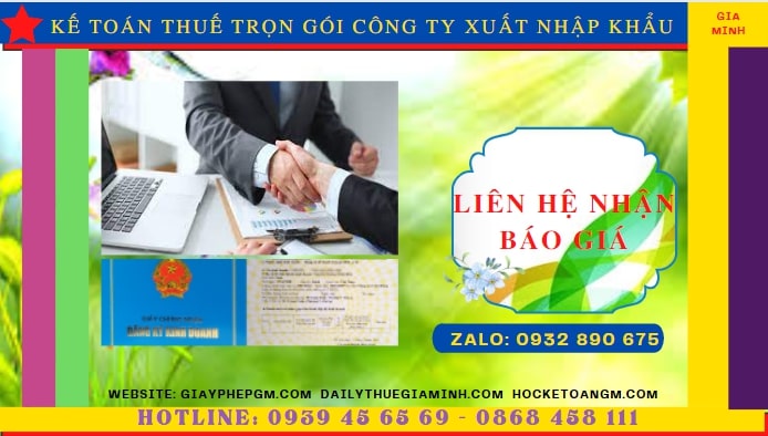 Chi phí dịch vụ kế toán công ty xuất nhập khẩu tại Sơn La