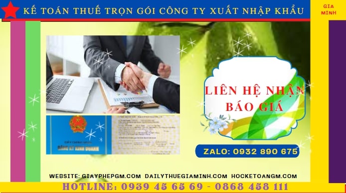 Chi phí dịch vụ kế toán công ty xuất nhập khẩu tại Thái Nguyên