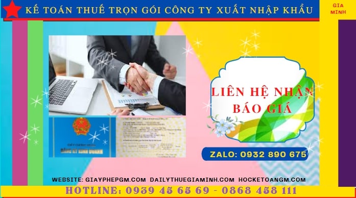 Chi phí dịch vụ kế toán công ty xuất nhập khẩu tại Thành Phố Hà Nội