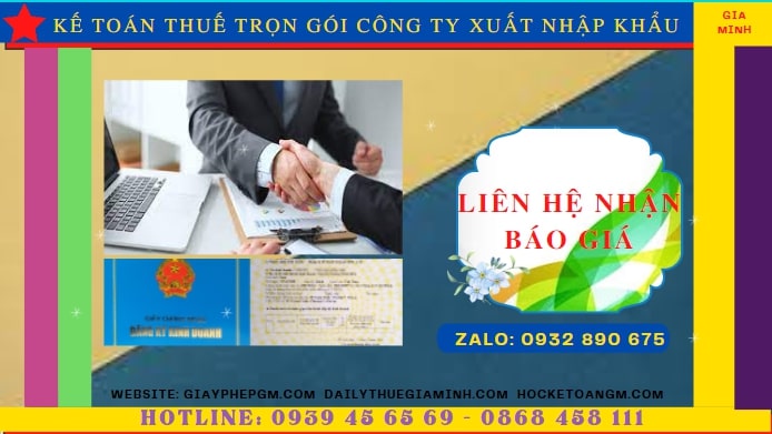 Chi phí dịch vụ kế toán công ty xuất nhập khẩu tại Thành Phố Hồ Chí Minh