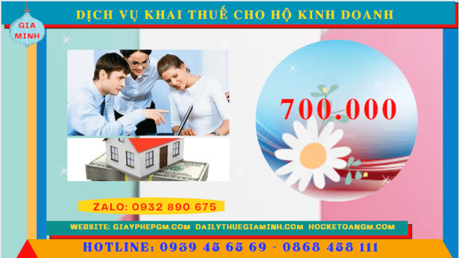 Chi phí dịch vụ khai thuế cho hộ kinh doanh tại Thành phố Châu Đốc