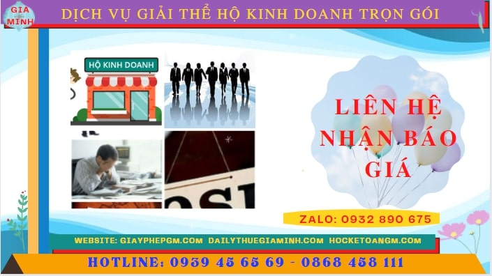 Chi phí giải thể trọn gói hộ kinh doanh Bến Tre