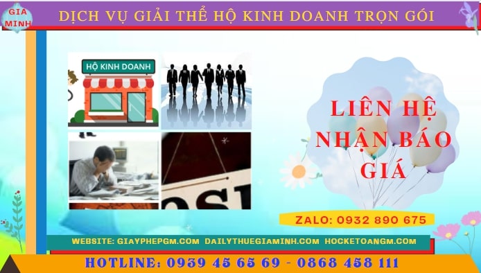 Dịch vụ giải thể hộ kinh doanh trọn gói tại thái bình 5 Chi phí giải thể trọn gói hộ kinh doanh Thái Bình