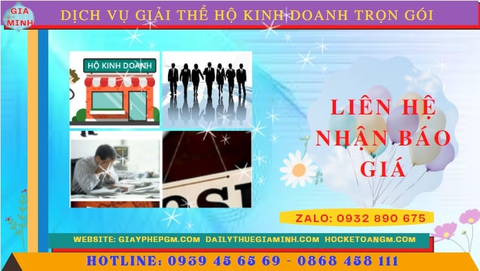 Dịch vụ giải thể hộ kinh doanh trọn gói tại vĩnh phúc 5 Chi phí giải thể trọn gói hộ kinh doanh Vĩnh Phúc