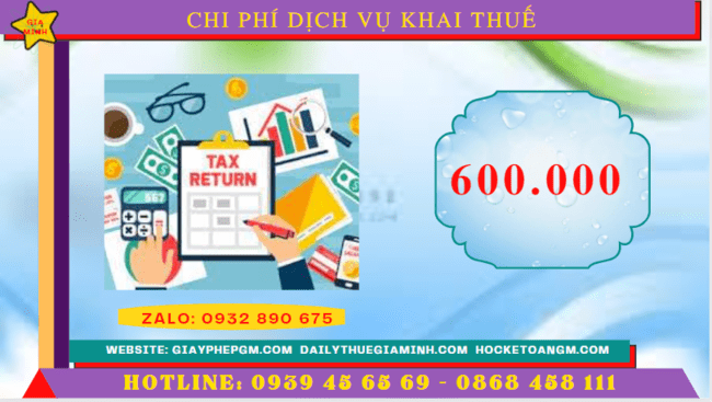 DỊCH VỤ KHAI THUẾ THÁI NGUYÊN 5 Chi phí kế toán thuế trọn gói giá rẻ tại Thái Nguyên